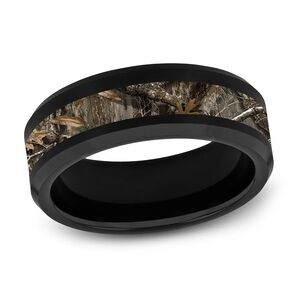 Men’s Camo Wedding Band Black Tungsten